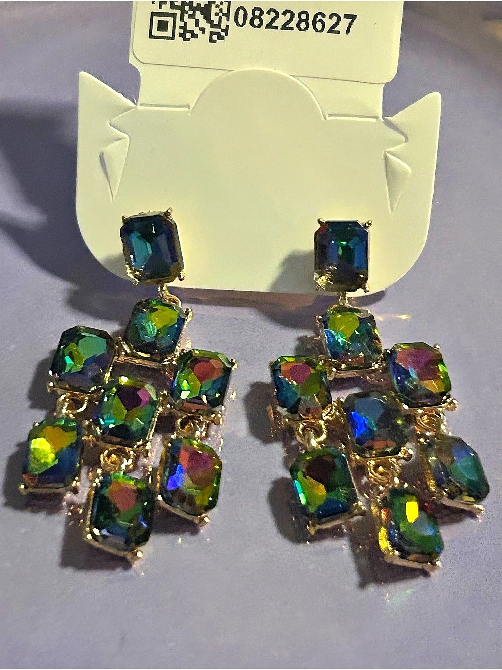 Multicolor Statement Drop Earrings NWOT